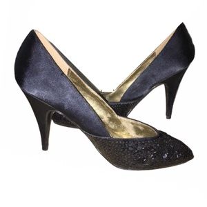 Studio 6 Six Black  Beaded High Heel Pumps Size 5